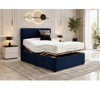 Heritage Adjustable Mobility Bed With Mattress & Drawers Blue