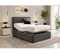 Heritage Adjustable Mobility Bed With Mattress & Drawers Grey