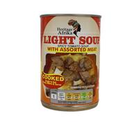 Heritage Afrika Light Soup with Assorted Meat - Ready in 2 Minutes - Eat with Fufu, Rice or Kenkey - 400g x6 (4, Heritage Afrika Light Soup with Assorted Meat)