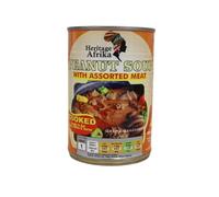 Heritage Afrika Peanut Cuisine with Assorted Meat 400g - Ready to Eat - Halal - Heat & Serve (1, Heritage Afrika Peanut with Assorted Meat,Ready to Eat Ghanaian Groundnut Soup, Halal, 400g)