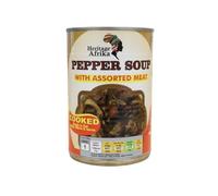 Heritage Afrika Pepper Soup with Assorted Meat, 400g, Ready to Eat, Cooked and Canned, Halal, Nigerian Spicy Soup (1, Heritage Afrika Pepper Soup with Assorted Meat 400g)