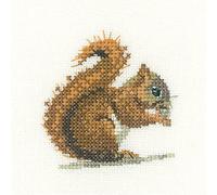 Heritage Aida Squirrel (A) Counted Cross Stitch Kit LFRS1149-A 7x7cm