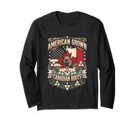 Heritage American Grown Canadian Dual Citizenship Long Sleeve T-Shirt
