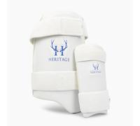 HERITAGE ApexGuard Pro Cricket Arm Pad & Thigh Guard Set | Towel Cotton Padded Linining | Cricket Protection for Youth Junior Adult