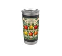 Heritage Apples Vintage Orchard Fruit Chart Stainless Steel Insulated Tumbler