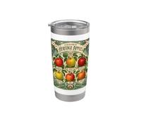 Heritage Apples Vintage Orchard Fruit Chart Stainless Steel Insulated Tumbler