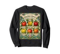 Heritage Apples Vintage Orchard Fruit Chart Sweatshirt