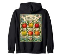 Heritage Apples Vintage Orchard Fruit Chart Zip Hoodie