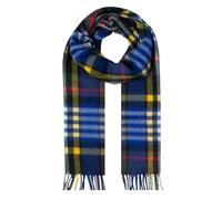 Heritage Bold Check Cashmere Scarf with Tassels and Gift Box - NIGHT SKY / ONE