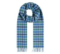 Heritage Bold Check Cashmere Scarf with Tassels and Gift Box - ROYAL / ONE
