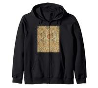 Heritage Botanical Design Zip Hoodie