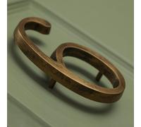 Heritage Brass Floatinig House Number | 5 inch Modern Door Sign Numbers Signs Plaques | Street Home Address Numerals