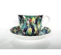 heritage Breakfast Cup and Saucer Set, Tropical Birds Collection