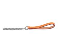 Heritage Chain Lead With Leather Handle Heavy Tan 80cm