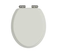 Heritage Chantilly Toilet Seat with Soft Close Brushed Nickel Hinges
