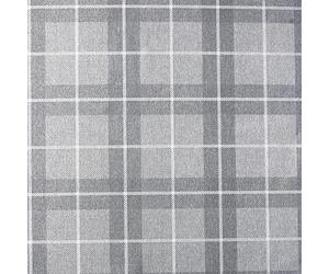 Heritage Check Wallpaper Tartan Grey Silver Metallic Textured Vinyl