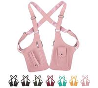 Heritage - Classic Shoulder Satchel, Adjustable Anti Theft Holster Bag, Hidden Underarm Shoulder Bag for Men, Leather Underarm Strap Wallet with Dual Pouches for Hiking Daily Commute (Pink)