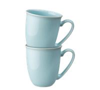 Heritage Cloud Aqua Set Of 2 Coffee Beaker/Mugs -