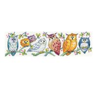 Heritage counted cross stitch kit evenweave fabric "Owls on Parade", KCOP1575-E,
