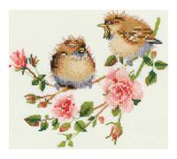 Heritage counted cross stitch kit evenweave fabric "Rose Chick-chat (L)", VPRO77