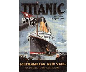 Heritage Crafts 14 count aida Titanic ship Counted Cross Stitch Kit