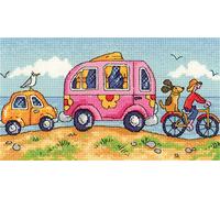 Heritage Crafts Are We There Yet ? Counted Cross Stitch Kit - Aida