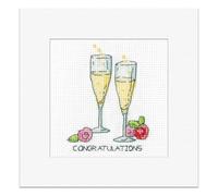 Heritage Crafts Congratulations - Counted Cross Stitch Card Kit - Kirsten Roche