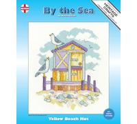 Heritage Crafts Counted Cross Stitch Kit - Yellow Beach Hut (AIDA) - Karen Carter
