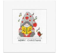 Heritage Crafts Cross Stitch Card Kit - Gonk Christmas Carol - Counted Cross Stitch Christmas Card Kit