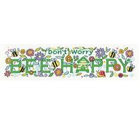 Heritage Crafts Cross Stitch Kit - Bee Happy (Aida)