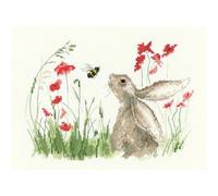 Heritage Crafts Cross Stitch Kit - Bee Lovely (Aida) Love Country - Hare & Bee