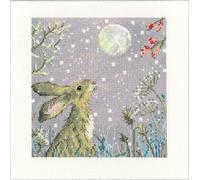 Heritage Crafts Cross Stitch Kit - Berries & Snowflakes (Aida) Love Country - Moongazing Hare