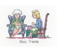 Heritage Crafts Cross Stitch Kit - Best Friends (Aida)