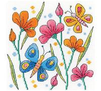 Heritage Crafts Cross Stitch Kit - Blue Butterfly