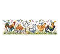 Heritage Crafts Cross Stitch Kit - Chicken Run (Aida)