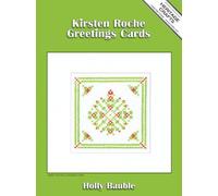 Heritage Crafts Cross Stitch Kit - Christmas Card, Holly Bauble - Kirsten Roche