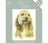 Heritage Crafts Cross Stitch Kit - Daisy Cocket Spaniel (Aida) Love Country - Cocker Spaniel Cross Stitch Kit