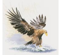 Heritage Crafts Cross Stitch Kit - Eagle in Flight 14 count aida