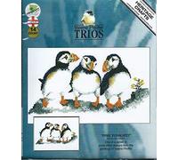 Heritage Crafts Cross Stitch Kit - Fish Tonight - Puffins - 14 Count Aida