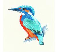 Heritage Crafts Cross Stitch Kit - Little Friends, Kingfisher