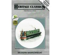 Heritage Modern Narrowboat, 14 count Aida Cross Stitch Kit