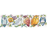 Heritage Crafts Cross Stitch Kit - Owls on Parade (Aida)