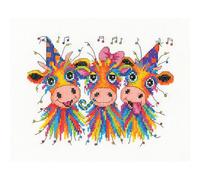 Heritage Crafts Cross Stitch Kit - Party Animals - Ladies' Night by Michaela Learner - 14 Count Aida