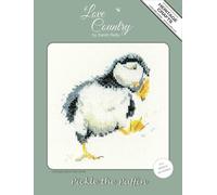 Heritage Crafts Cross Stitch Kit - Pickle The Puffin (Aida) Love Country - Puffin Cross Stitch Kit