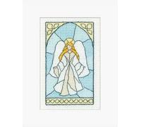Heritage Crafts Cross Stitch Kit - Religious Christmas or Greetings Card - Angel