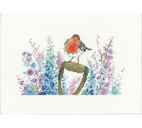 Heritage Crafts Cross Stitch Kit - Rosie Robin (Aida) Love Country Robin Cross Stitch Kit