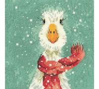 Heritage Crafts Cross Stitch Kit - The Christmas Scarf (Aida) Love Country