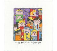Heritage Crafts Cross Stitch Kit - The Party Pooper - 14 Count Aida