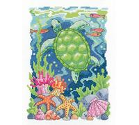 Heritage Crafts Cross Stitch Kit - Turtle