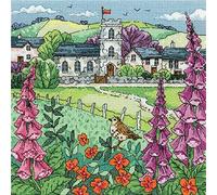 Heritage Crafts Cross Stitch Kit - Village Church